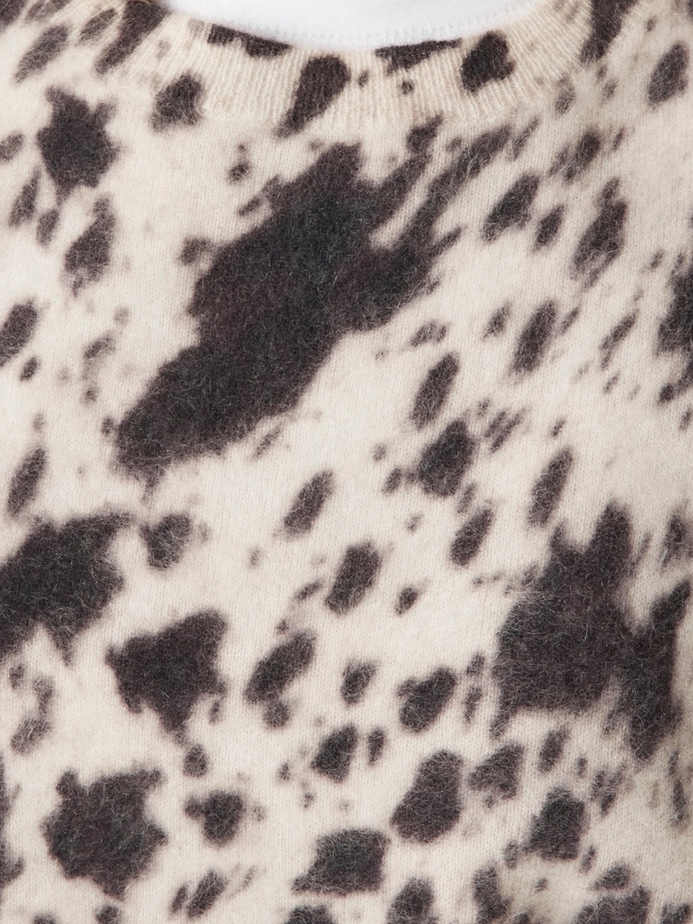 NWT J.Crew Brushed Cashmere T-Shirt in Cow Print - Picture 2 of 11